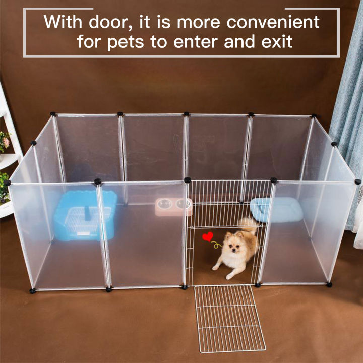 Pet%20Playpen%20Dog%20Exercise%20Pen%20Large%20Portable%20Dog%20Fence%20with%20Door%208%20Panel%20for%20Small%20Dogs%20Cats%20Pets%20Suitable%20for%20Weight%20less%20than%2010kg%20-%20Image%209