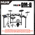 NUX DM-8 Digital Electronic Drum Kit, Authentic Acoustic-like Feel, Realistic Expressive Playing, Robust Rack System. 