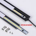 Black Led Aluminum Profile U/W/V With Milky PC Cover kitchen Cabinet Closet Lamp LED Strip Shelf Light Channel Holder Diffuser. 