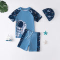 Yfashion 3 Pieces Swimming Suit For Kids Split Quick-drying Professional Swimsuit For Boys Girls Aged 5-12. 
