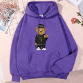 Hip Hop Rap Trend Teddy Bear Printing Man Hoodies Quality Graphics Clothes Breathable Vintage Clothing Casual Harajuku Hoodie. 