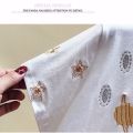 Summer Korean Style All-Matching Embroidered Top Girls Fashion Cartoon White Loose Short SleeveTT-shirt Women's2023New-. 