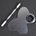 Makeup Palette, Stainless Steel Metal Mixing Palette with Spatula Artist Tool for Mixing Foundation Nail-Art. 