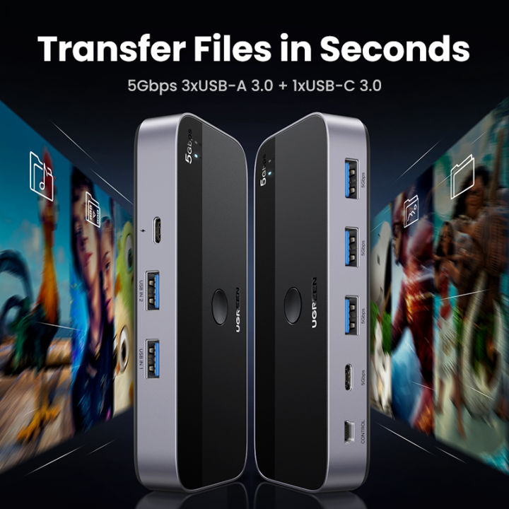 UGREEN%20USB%203.0%20Switch%202%20Computers%20Sharing%20USB%20C%20&%20A%20Devices,%204%20Port%20USB%20Switcher%20Shareing%20Keyboard%20and%20Mouse,%20Printer/Scanner%20USB%20Switch%20Hub%20for%20Two%20Computers%20with%202%20USB3.0%20Cables%20and%20Remote%20-%20Image%204