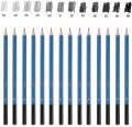 【BestGO】26/33Pcs H&B Sketching Pencils Drawing and Sketch Kit Set with Erasers Charcoal Stick Sharpener. 