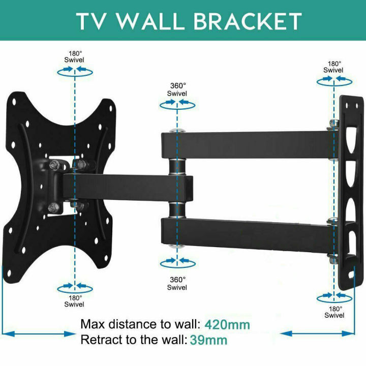 TV%20Wall%20Mount%20Bracket%2032-55%20Inch%20LED%20LCD%20Full%20Motion%20TV%20Bracket%20Wall%20Mount%20Fully%20Adjustable%20Rotatable%20Stand%2032%2040%2042%2043%2050%2055%20inch%20-%20Image%204