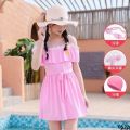 Children, children, students, cute paradise, Western new small size swimsuit, princess water split skirt, girls, middle and large. 