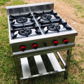 Stainless steel four burner high pressure gas stove/cooker. 