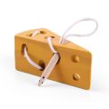 Wooden Education Baby Kindergarten Mouse Thread Cheese Plaything Early Learning Education Toys Montessori Teaching Aids Math Toy. 