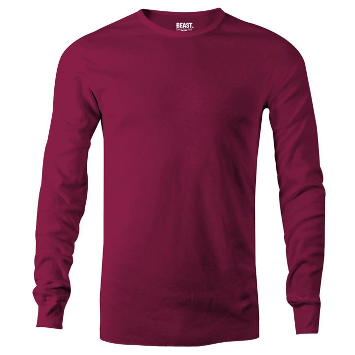 T-Shirt Republic - Maroon Men's Premium Long Sleeve T Shirt