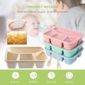 4/3 Grids Bento Box Portable Food Storage Lunchbox Leakproof Food Container Microwave Oven Dinnerware Students Lunch Bag Kids. 