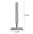 Platinum Bladed Double Edge Razor Kit for Zero Irritation - Stainless Steel Safety Razor Kit for Comfortable Wet Shaving. 