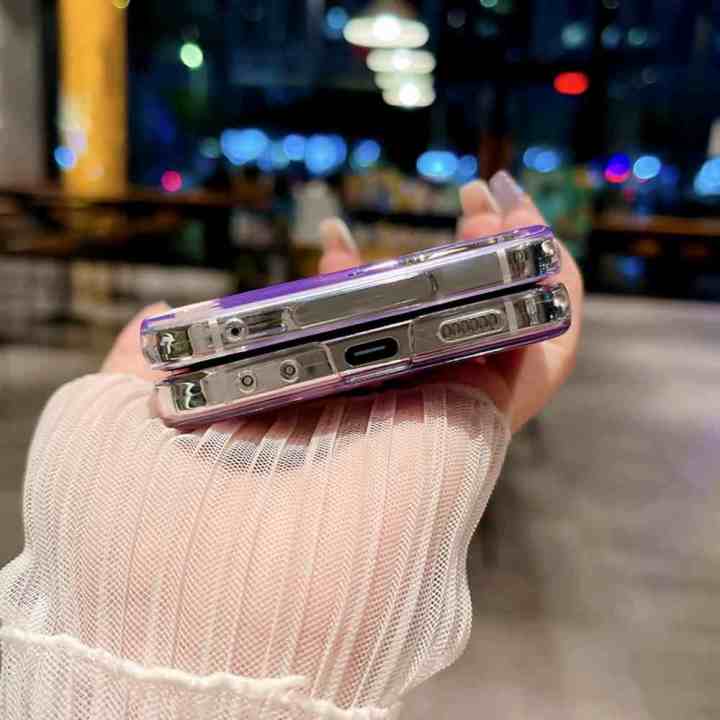 HODON%20Fashion%20Cute%20Purple%20Butterfly%20Clear%20Phone%20Case%20For%20Samsung%20Galaxy%20Z%20Flip%205%205G%20ZFlip4%20Flip3%20Cases%20Ultra%20Thin%20Hard%20Back%20Cover%20-%20Image%207