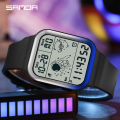 Sanda Fashion Men's Watches 50M Waterproof Sports Casual  Wristwatch for Male Clock Relogios Masculino 6052. 