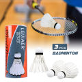 【EleganceWorld】3pcs Badminton Shuttlecocks Indoor Outdoor Sports Badminton Balls Quality Duck Feather Training Balls Windproof Shuttlecock. 