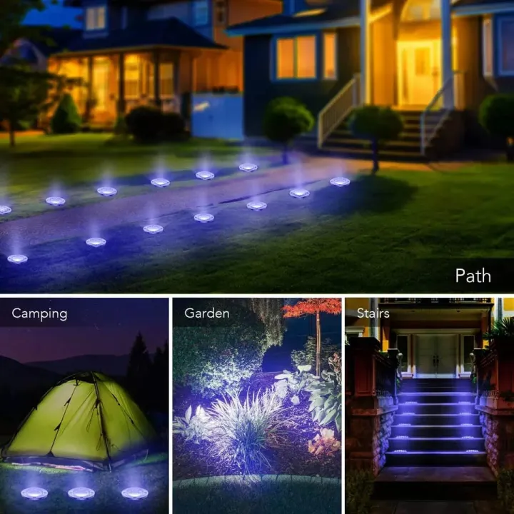4pcs%20Solar%20Powered%20Ground%20Light%20Waterproof%20Garden%20Pathway%20Deck%20Lights%20With%208%20LEDs%20Solar%20Lamp%20for%20Home%20Yard%20Driveway%20Lawn%20Road%20-%20Image%207