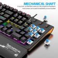 BAJEAL K600 Gaming Keyboard Wired Mechanical Keyboard with Palm Rest Wrist Rest Pad. 