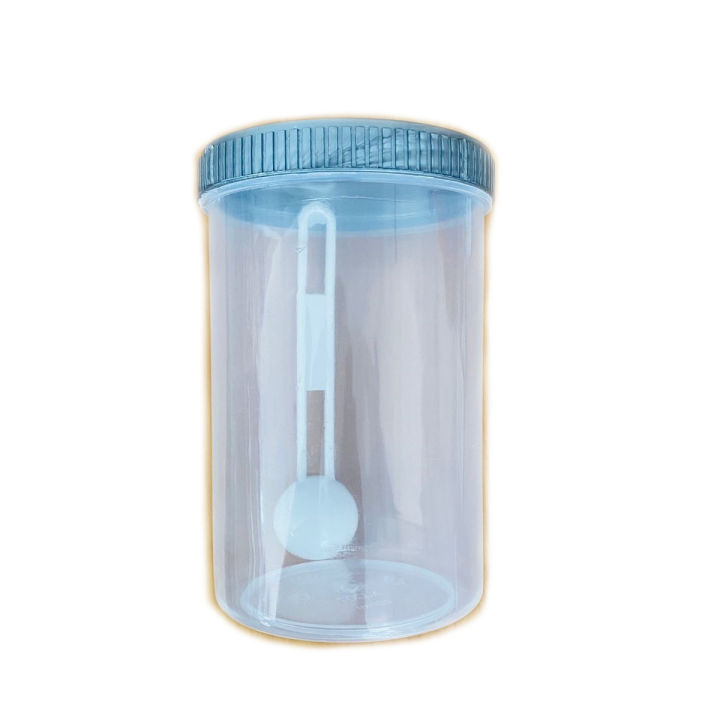1 Piece Visual Plastic Kitchen Spice Container ROUND SHAPE DOUBLE EXTRA LARGE With SILVER Lid 1 Pc High Quality Tea Sugar Milk Coffee Jar Transparent Spicy Seasoning Powder Bottle
