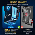 TOPK Car Phone Holder [Wider Clamp Metal Hook] Car Phone Mount [Thick Cases Friendly] Air Vent Clip Cell Phone Holder for All. 