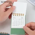 Desk Calendar 2024 2024 Mini Desk Calendar Simple Style Spiral Coil Planner for Events Logs Decor Office School Supplies Creative Coil Design Calendar. 