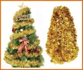 Christmas Tinsel Garland 2m Long Shiny Christmas Tinsel Garland Metallic Streamer Twist Garland Christmas Tree Ornament Birthday Wedding New Year Hanging Decorations - Gold, Red, Blue. 