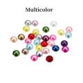 100-2000pcs/lot 3/6/8 MM Acrylic Beads Pearl Imitation Half Round Flatback Red Black Pink Bead For Jewelry Making DIY Accessories. 