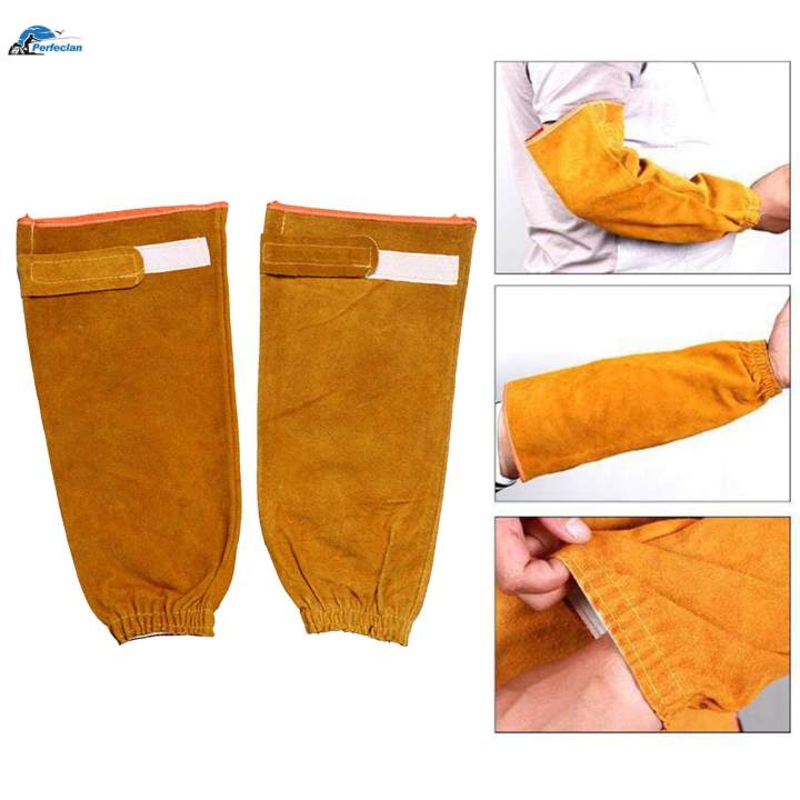 Popular Flame Resistant Work Industrial Welding Protective Sleeves with Elastic Cuff Welder