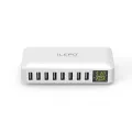 KOGEEK 8 Ports Smart USB Charger 50W 8A Multi Port USB Hub with LCD Display Fast Charging Wall Charger Power Adapter with 4ft Long Power Cord. 