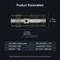 Auoyo Outdoor Flashlight LED Torch Light Telescopic Focus Flashlight Portable Rechargeable Flashlight Zoom Outdoor 5 Light Modes Waterproof Flashlight. 
