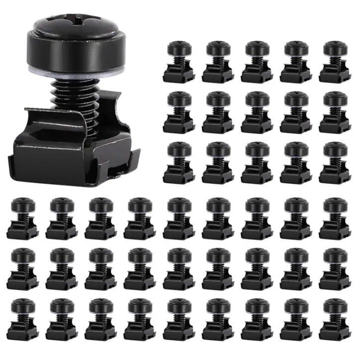 Server Rack Step Washer 150Pc M6x16mm Computer Rack Mount Cage Screws and Nuts & Washers for ...