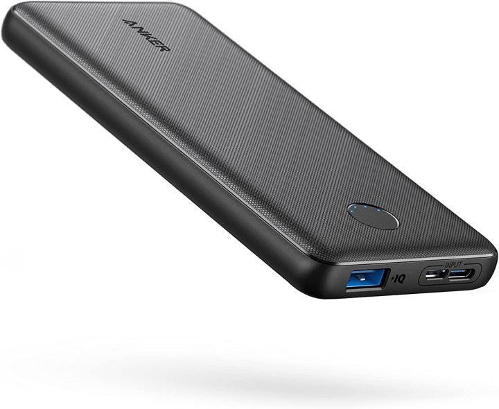 Anker Portable Charger, 313 Power Bank (PowerCore Slim 10K) 10000mAh Battery Pack with PowerIQ Charging Technology and USB-C (Recharge Only) for iPhone, Samsung Galaxy and More Genuine With 1 Year Manufacture Warrenty