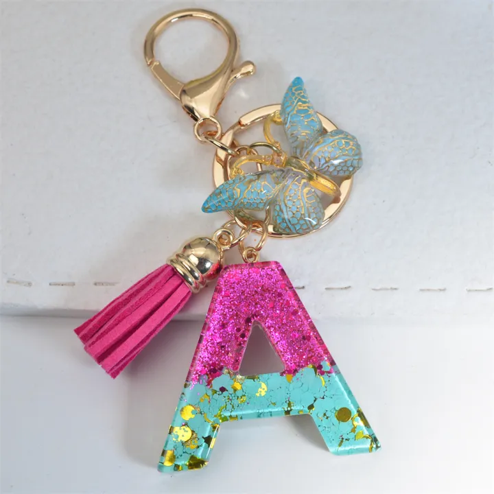 Resin%20A-Z%20Letter%20Keychain%20Gradient%20Butterfly%20Tassel%20Pendant%20Keyring%20for%20Women%20Girl%20Purse%20Handbag%20Car%20Key%20Accessories%20Gift%20-%20Image%205