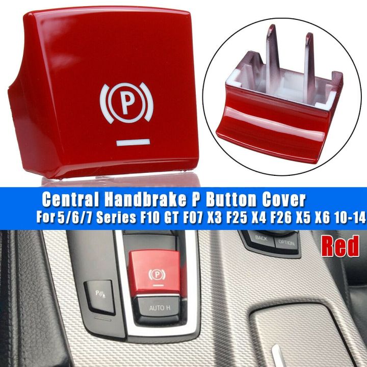 Kqueebee%20Parking%20Brake%20P%20Button%20Switch%20Cover%20for%205/6/7%20Series%20F10%20GT%20F07%20X3%20F25%20X4%20F26%20X5%20X6%202010-2014%20Red%20-%20Image%203