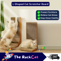 【 ROCKCAT 】Replaceable Large Size L-Shaped Cat Scratcher Board Cat Scratching Board Scratch Board Detachable Cat Board 大型猫抓板. 