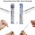 Tombow Mono Zero Classic Elastomer Precision Eraser Mechanism Pen & Refills Round Tip 2.3mm / Rectangle Tip 2.5 x 5mm. 