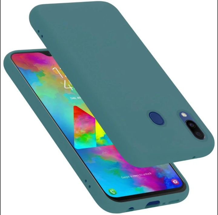 Samsung galaxy M20 Luxury Soft Matte Liquid Camera Protection Silicone Case Back Cover for Samsung galaxy M20