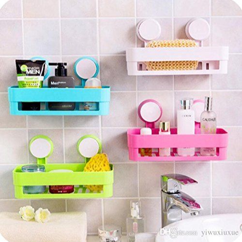 Bathroom Shelf Plastic Kitchen Storage Wall Mounted Shelves