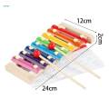 8x Wooden Percussion Instruments Child Early Learning Musical Toys for Kids Beginners Professionals. 