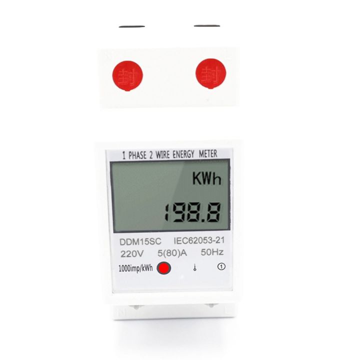 LCD Digital Single Phase Energy Meter KWh Voltage Current Power Meter