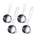 Scoop Stainless Steel Measuring Scoops Measuring Scoops for Coffee, Tea, Sugar and Milk, 30 Ml. 