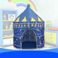 Blue Princess prince blue Castle Tent House for Kids Children Outdoor Indoor. 