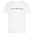 Tommy Hilfiger T shirt white Soft Cotton T shirt Tommy printed logo on Chest Casual tee for all Fashion Essential White cotton T shirt Tommy Club Collection. 