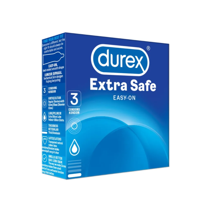 Durex%20Condoms%20Extra%20Safe%203'S,%20Extra%20Lubricated%20Slightly%20Thicker%20Easy-On%20Shape%20For%20Greater%20Comfort%20-%20Image%205