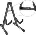 Folding A-Frame Stand for Acoustic and Electric Guitars with Secure Lock V-Shape Portable Guitar Stand - Mandolin Stand, Ukulele Stand, Violin Stand. 