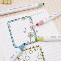Quick Dry Double-ended Highlighter Marker Watercolor Pen Student Diary Scrapbook Painting Note DIY Making Classroom Office. 