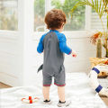 Cotton Yfashion Boy 1 o 6 Years Old Cartoon Sleeve Long suit Sun Block suit color. 