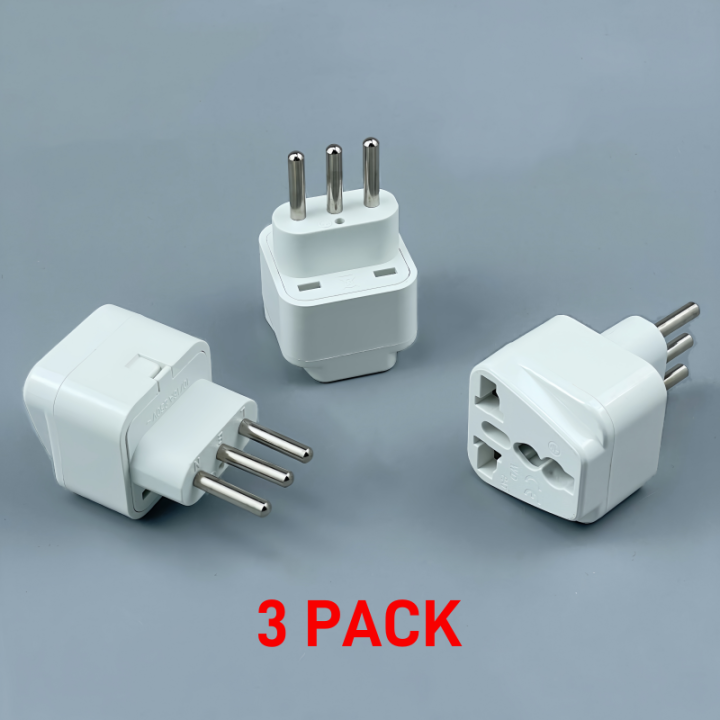 Italyl Travel Plug Adapter Grounded Type L Plug Adapter to Adapter ...