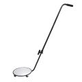 Under Vehicle Inspection Mirror - 12-Inch Diameter Security Mirror with Wheels and LED Light. 