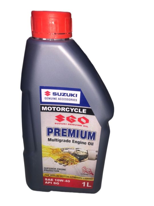 Suzuki genuine Premium engine oil (10W40-SG) for all Suzuki bikes Top Quality │mineral oil│Standard│1L