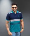 Sea Green, Navy Blue, white mixed 3TONE T shirt for Men | 220GSM. 